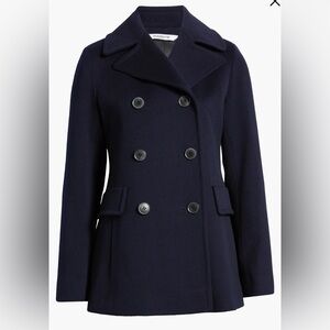 FLEURETTE ALI WOOL MIDNIGHT PEACOAT 100% WOOL SIZE 4